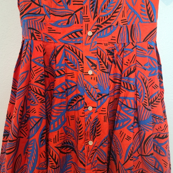 Alexis x Target Tropical Leaf Button Front Shirt Dress - Picture 9 of 14